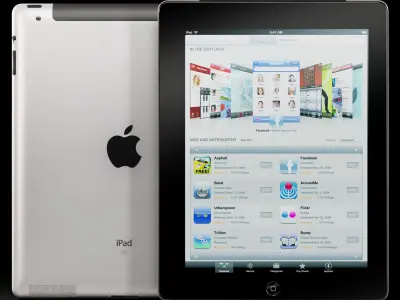 Apple iPad 2 3G tablet Low-poly 3D model