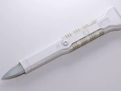 Futuristic Medical Knife Scalpel Weapon Game Ready Lab Tool 3D model