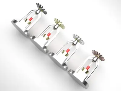 Fire Sprinklers Set 3D model