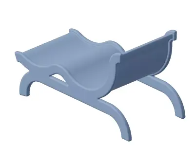 Plastic Beach Chair Toy 3D model