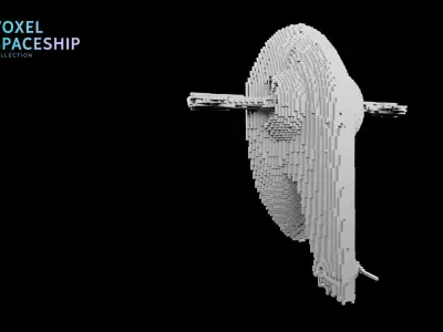 3D VOXEL SPACESHIP Collection 3 Boba Fett 3D model