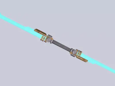 Sci fi elite twinblade Low-poly 3D model