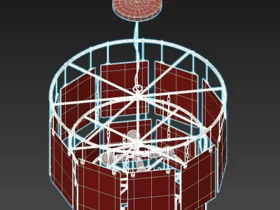 marilyn-chandelier-large-stainless-steel modern pendant light... 3D model