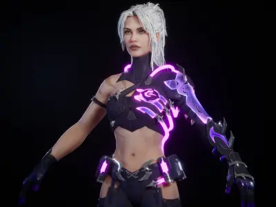 SCI FI NINJA GIRL 3D model