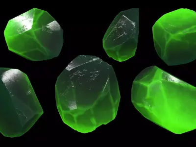 crystal gemstone Low-poly 3D model