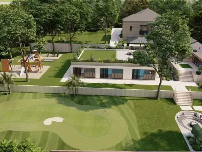 arden Landscape 3D Model - SketchUp and Lumion Scene-Plan 3D model