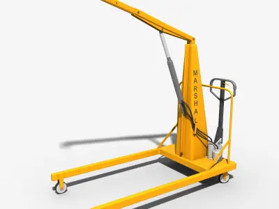 Hand-operatived crane 3D model