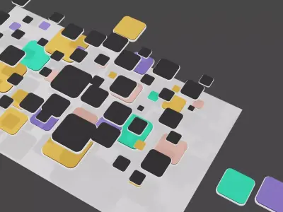 Many cubes 3D model
