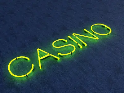 Casino Neon Sign Low-poly 3D model