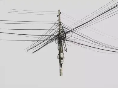 Electric Utility Pole 3D Model 3ds Max Corona FBX Low-poly 3D model