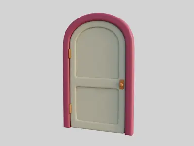 Cartoon Door 8a 3D model
