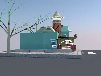 classy 3d house  model Free 3D model