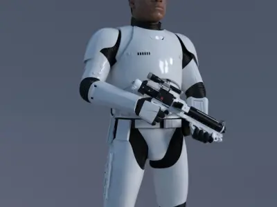 Finn Star Wars character 3D model