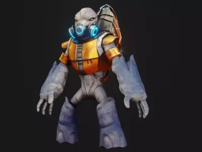 Halo Grunt Low-poly 3D model