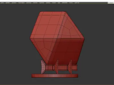  Welles Double Blown Glass Desk Lamp  Low-poly 3D model