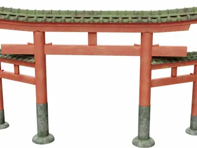 Torii gate miwa type 3D model
