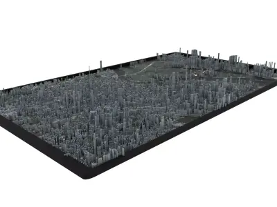 City of Kyiv Low-poly 3D model