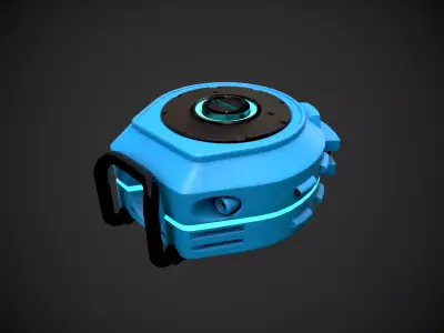 Low Poly Sci-Fi  Scout Drone - 4 -  Textured Low-poly 3D model