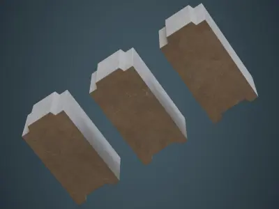 Concrete Barrier 5A Low-poly 3D model