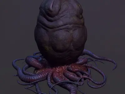 Alien egg Low-poly 3D model