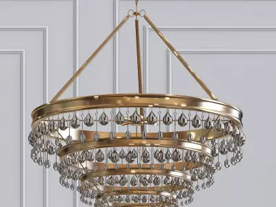 Calypso 8 Light Crystal Teardrop Chandelier 3D model purchase