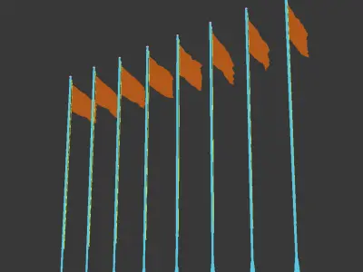 Flags asem 3D model