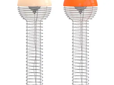 Verpan Wire Floor Lamp 3D model