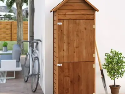 Tongue and Groove Apex Wooden Tool Shed 3D model