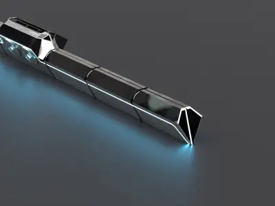 Futuristic Train - 3D model - Scifi  Vehicle - Game Ready Low-poly 3D model