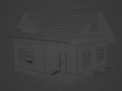 House 3D Low-poly 3D model purchase