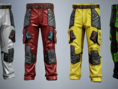 Sci-Fi Pants P01 Low-poly 3D model