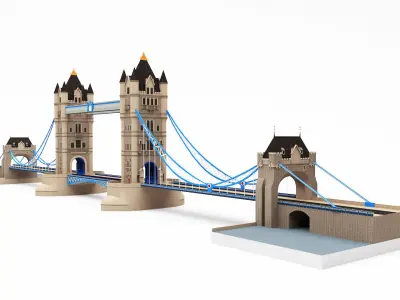 London Tower Bridge 3D model