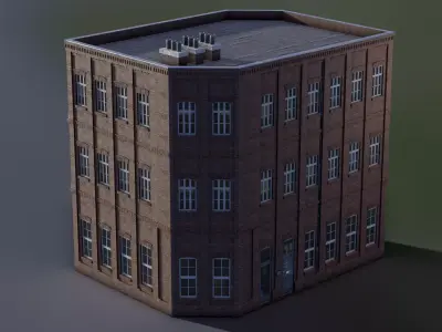 European Building 19 Low-poly 3D model