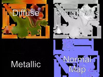 Vibrant Alien Creature model pack Low-poly 3D model