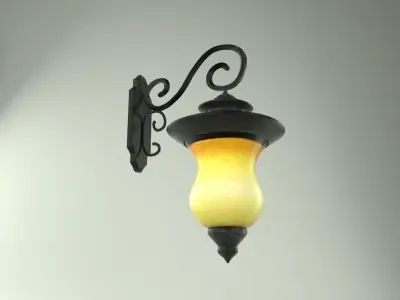 Wall Lamp Low-poly 3D model