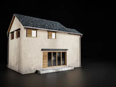 JAPANESE BUILDING 007 Low-poly 3D model
