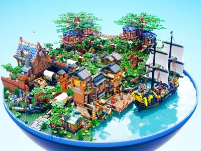 Lego island 3D model
