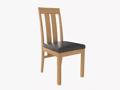 Chair Turin light oak 3D model