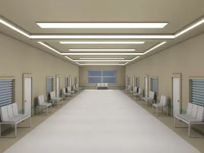 Apartment corridor 3D model