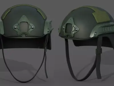 Helmet military combat soldier armor scifi low poly  Low-poly 3D model