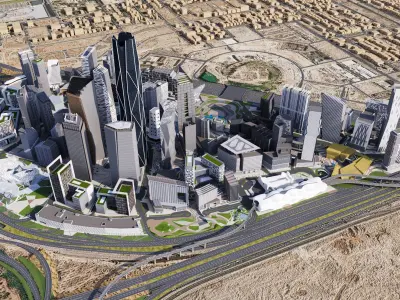 Riyadh King Abdullah Financial District 3D model