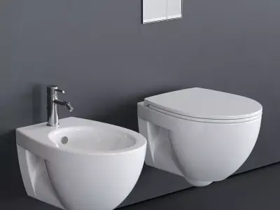 Ceramica Catalano Green One Wall-hung WC Low-poly 3D model