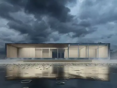 Modern Lake House 3D model