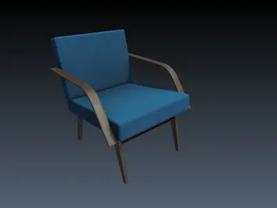 Low-Poly 60s Living Room Pack Low-poly 3D model