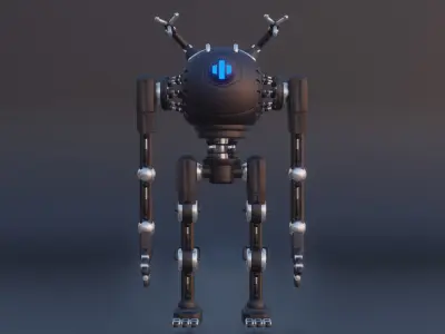 robo-titan robot with eyes 3D model