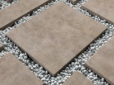 Paving tile pebble n10 3D model