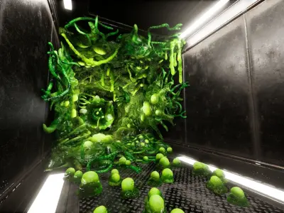 Alien Biomass Virus Infection Planet UE4 Low-poly 3D model