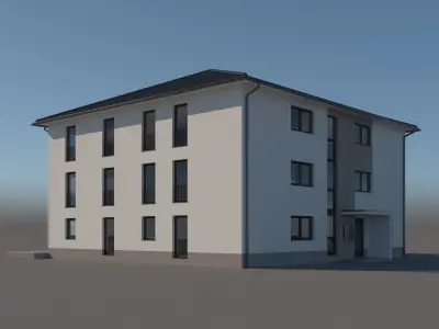 Apartment Building 001 3D model