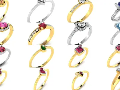 355 Light wt rings  3D Model Pack