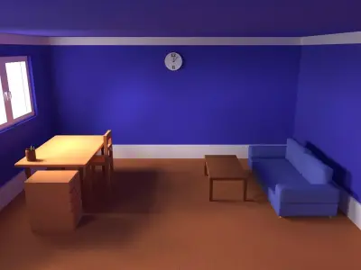 Cartoon Bedroom 3D model